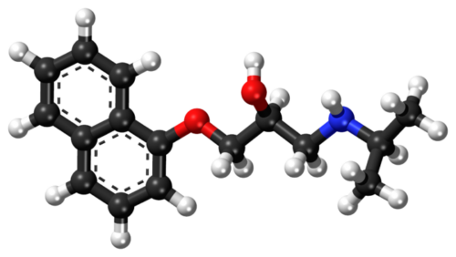 The chemical structure of propranolol