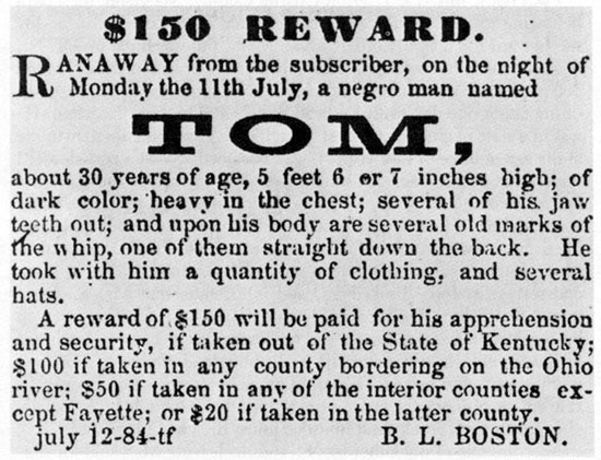 fugitive slave poster