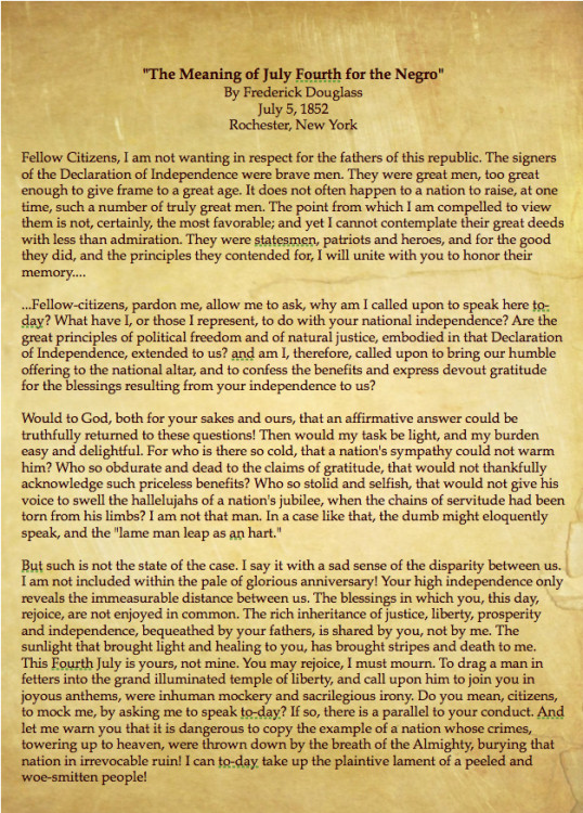 Meaning of 4July 1st page