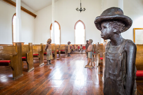 Display at the Antioch Baptist Church on the Whitney Plantation (Elsa Hahne)