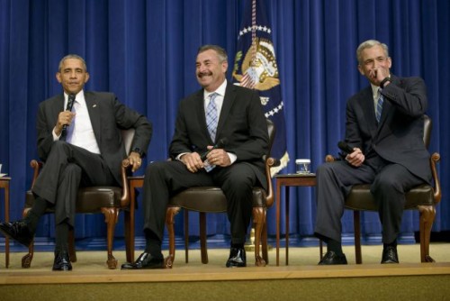 President Barack Obama speaking at an event about criminal-justice reform on the White House campus. (Photo credit: Brendan Smialowski) 