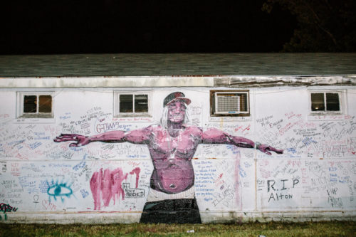 In Baton Rouge, La., a memorial to Alton Sterling, who was fatally shot by the police on Tuesday. Credit William Widmer for The New York Times