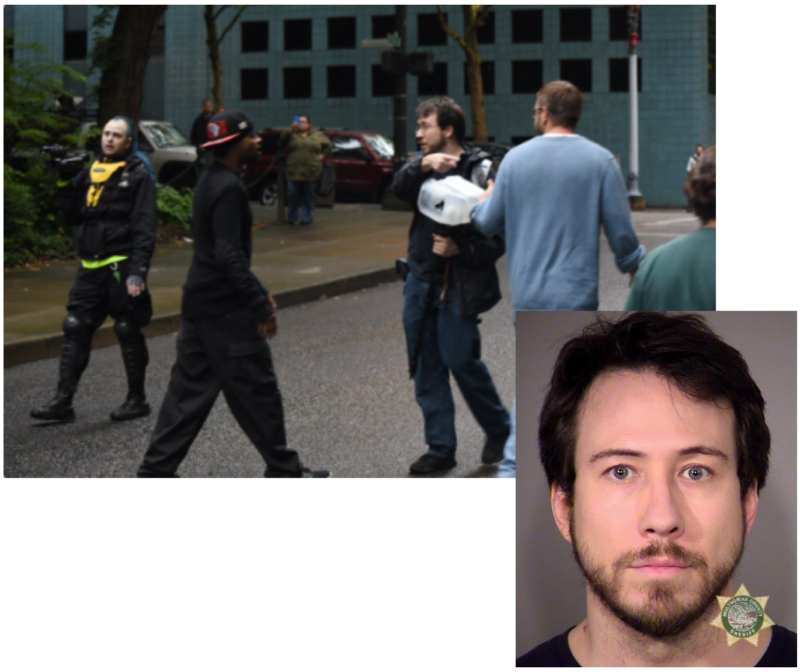 Michael Strickland,a right-wing journalist, brought his gun to a Black Lives Matter demonstration in Portland OR and was arrested for pulling it on peaceful demonstrators.