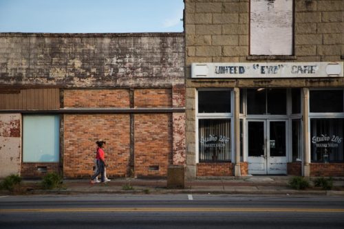  Downtown Sparta, about 100 miles southeast of Atlanta. The Board of Elections and Registration that oversees Sparta systematically questioned the registrations of more than 180 of its black citizens. Credit Kevin D. Liles for The New York Times 