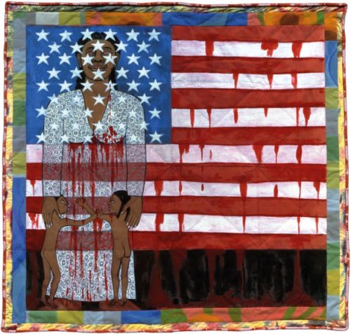 The Flag is Bleeding #2 (American Collection #6), 1997. Photograph: ARS, New York