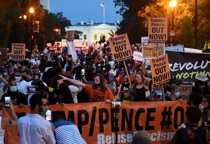 Protesters outside RNC