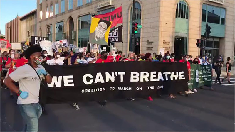 Protesters at DNC Rally