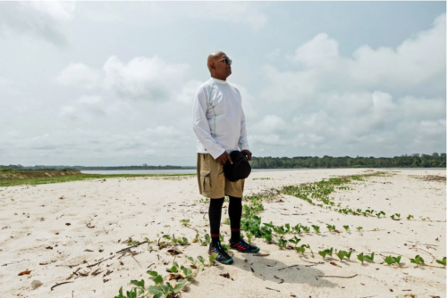 Samuel L. Jackson at the Point of No Return in Loango National Park in Gabon, in Central Africa.Credit...AP Slave Ships Productions Ltd./Cornelia Street’s Ships Ltd./EPIX