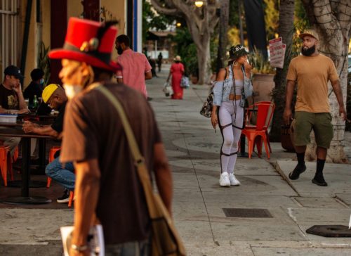 Leimert Park neighborhood Leimert Park sidewalk