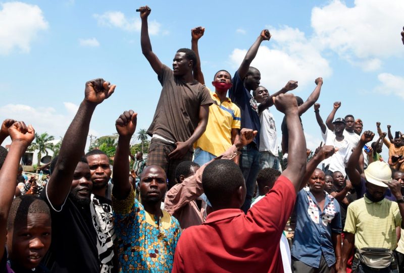 Protesters in Nigeria