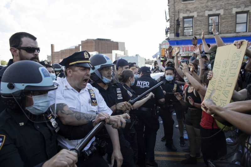 Police rage at protesters