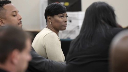 Crystal Mason awaits her hearing. (Max Faulkner/Fort Worth Star-Telegram/Tribune News Service via Getty Images)