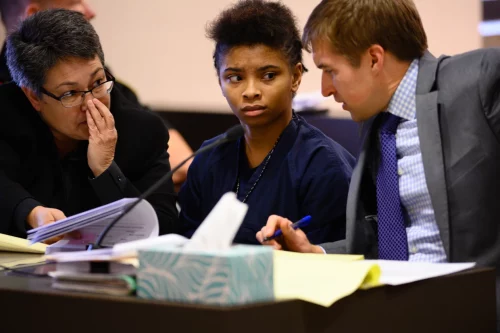 Kizer attends a hearing at the Kenosha Courthouse in 2019 (Sarah L. Voisin / The Washington Post)