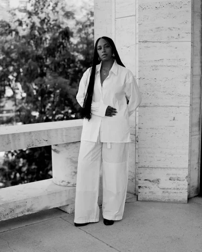 Solange Knowles at the David H. Koch Theater, where her first score for a ballet company will premiere at New York City Ballet in September. (Rahim Fortune)