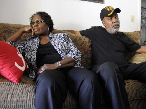 Sarah Collins Rudolph and her husband in their Birmingham home in 2016.  (AP Photo/Jay Reeves, File)
