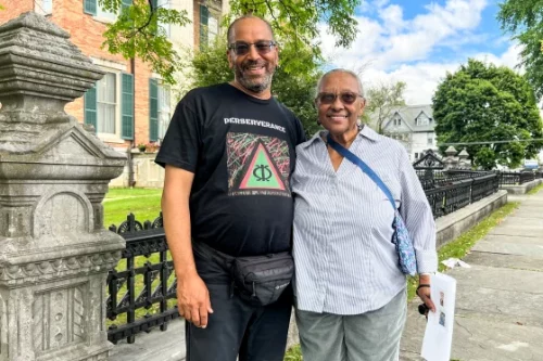 Ken Johnston and Judith Bryant, a descendant of Harriet Tubman. (Courtesy Ken Johnston)