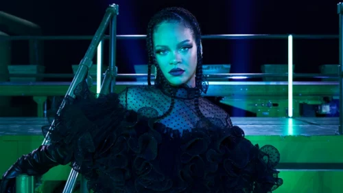 Rihanna is known for her dramatic looks and catchy music (Courtesy of Amazon)