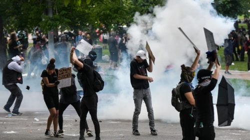 Police have used teargas at BLM protests (Michael Ciaglo)