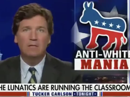 Tucker Carlson on the July 6, 2021, edition of his Fox News show. Fox News