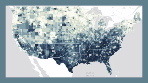 Some American communities are more vulnerable to climate change (The U.S. Climate Vulnerability Index; Mapbox / OpenStreetMap)