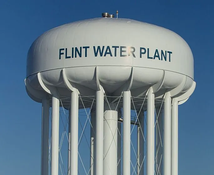 Flint water tower