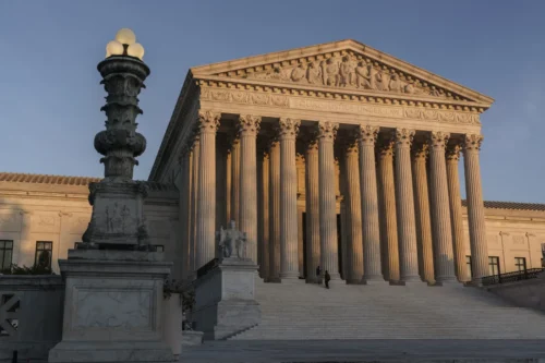 The Supreme Court is seen at sundown in Washington, Nov. 6, 2020.
(J. Scott Applewhite/AP)