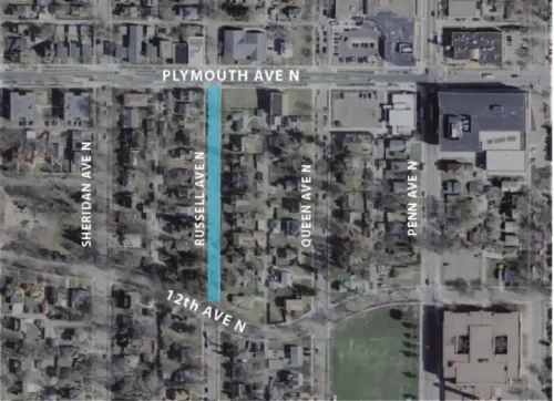 Bernadette Anderson Way will run along Russell Avenue North between Plymouth Avenue North and 12th Avenue North