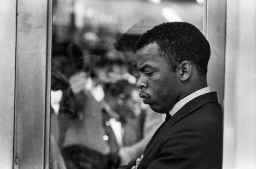 John Lewis during a sit-in in Nashville in 1964. (Danny Lyon/Magnum Photos)