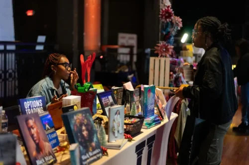 A vender at the Blackity Black Holiday Market. The Milwaukee Courier.