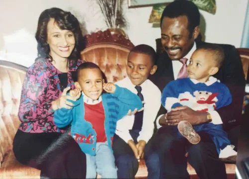 Shomari Figures (second from the left) says that the commitment to racial justice demonstrated by his father, Michael Figures, was instrumental in helping him to choose a path. (Courtesy of the Figures family)