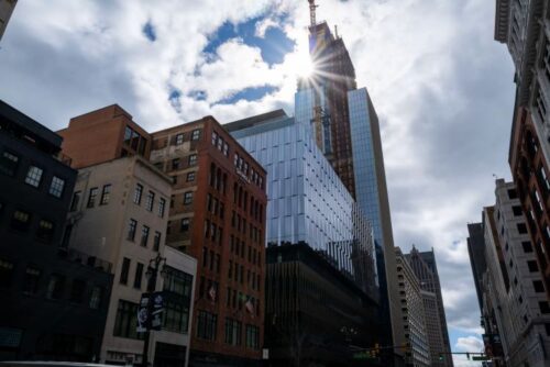 Downtown Detroit gained a new building in 2024 (Spencer Platt.Getty)