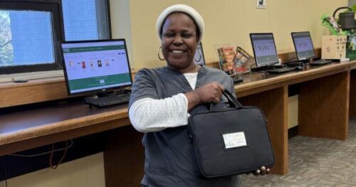 Nashonda_High Nashonda High earned her GED after borrowing a Chromebook from the Washington Memorial Library each week for a year.