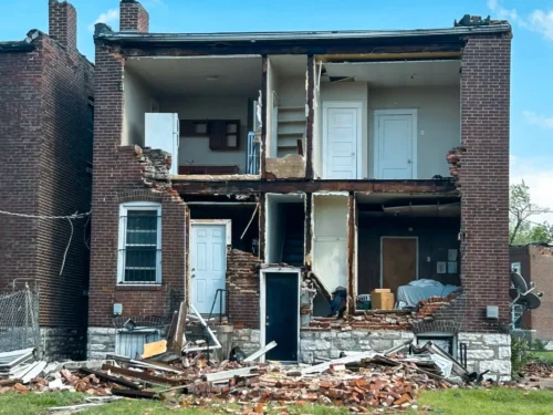 IMG_2963 An EF-3 tornado with 150 mph winds ripped through the St. Louis area on May 16, killing five people while damaging or destroying generational Black businesses. (Antoine White)