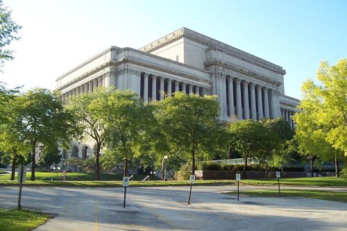 Milwaukee_County_Courthouse A program that helped many navigate the Milwaukee County Courthouse is one of many Americorps programs terminated under Trump's presidency (The original uploader was Sulfur at English Wikipedia., CC BY-SA 3.0, via Wikimedia Commons)