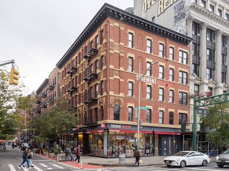 The Tenement Museum, a brick apartment building