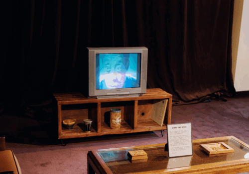 Courtesy of New York Times - Approximations of Baldwin’s furniture are scattered around the exhibit, and a conversation he had with Nikki Giovanni plays on an endless loop.